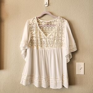 Lace Babydoll Blouse